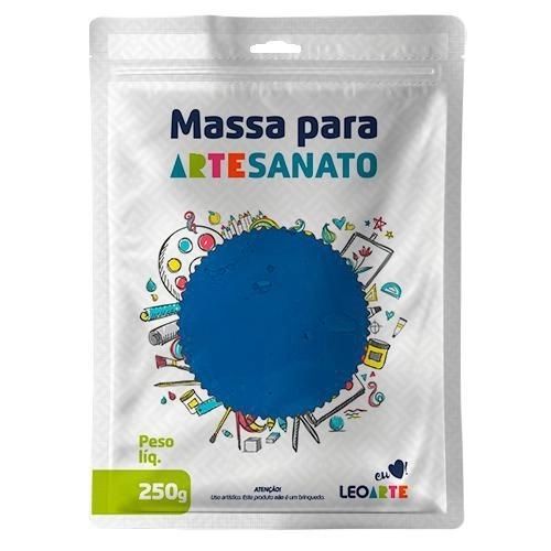 Massa E V A 250g Liso Azul - Leoarte