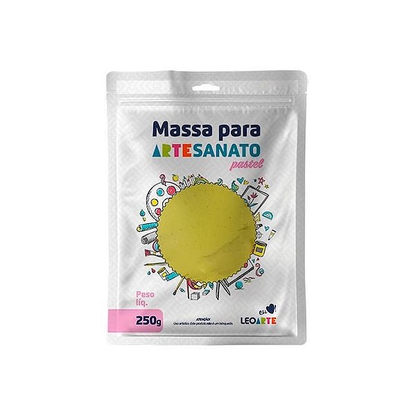 Massa E V A 250g Pastel Amarelo - Leoarte