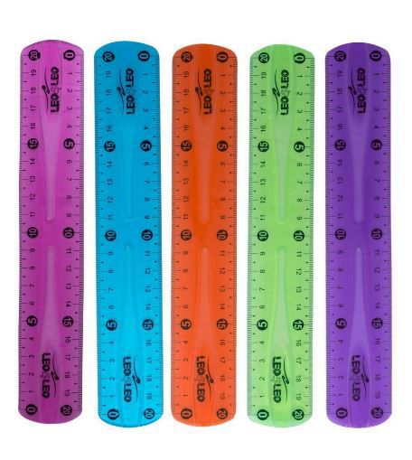 Regua Flexivel 20 Cm Cores Sortidas - Leo E Leo