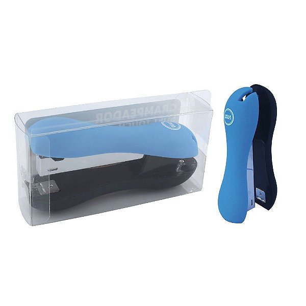 Grampeador Soft Touch Azul - Jocar Office