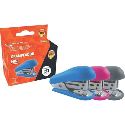 Mini Grampeador 26/6 Cores Sortidas - Jocar Office