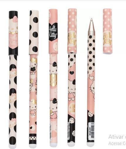 Caneta Esf 1,0mm Azul Hello Kitty - Molin
