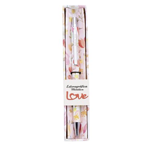Caneta Esf 1,0mm Love Metalica Flowers Slim -molin