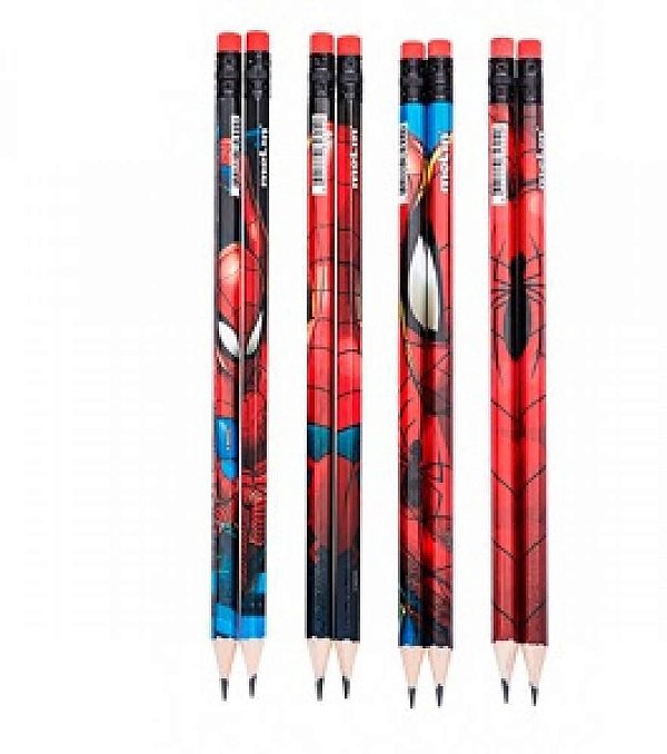 Lapis Preto Hb C/borracha Spiderman - Molin