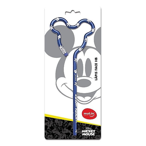 Lapis Preto Hb C/borracha Bl Face Mickey - Molin
