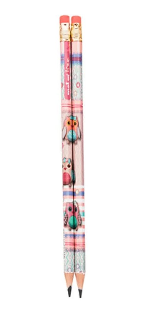 Lapis Preto Hb C/borracha Love Coruja - Molin