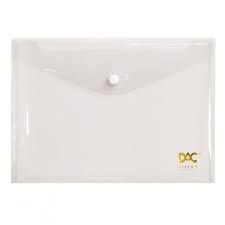 Malote A5 Com Botao Liso Transparente - Dac