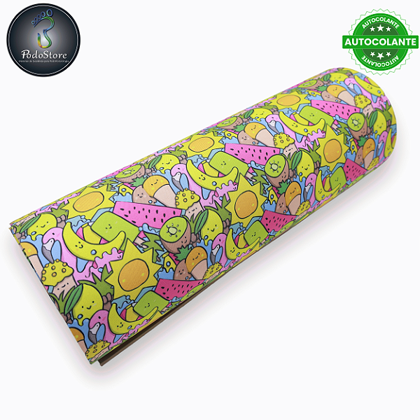 Cobertura de EVA em Rolo com Tecido Estampado Tropical