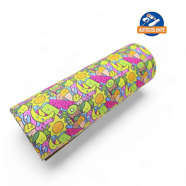 Cobertura de EVA em Rolo com Tecido Estampado Tropical