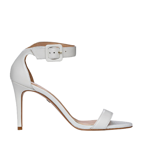 Carrano - Sandália Fivela Basic Salto Fino em Couro Mascarpone