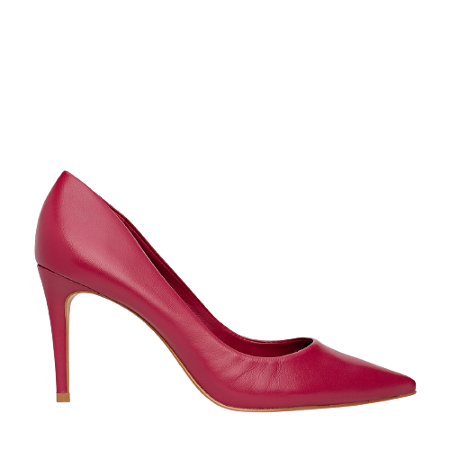 Carrano - Scarpin Beatriz Salto Fino Couro Vinho Verry Berry