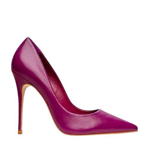 Carrano - Scarpin Loretta Salto Fino Couro Vinho Verry Berry