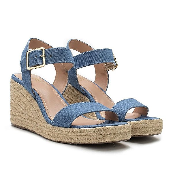 Offline - Sandalia Anabella Indigo Jeans bico Quadrado