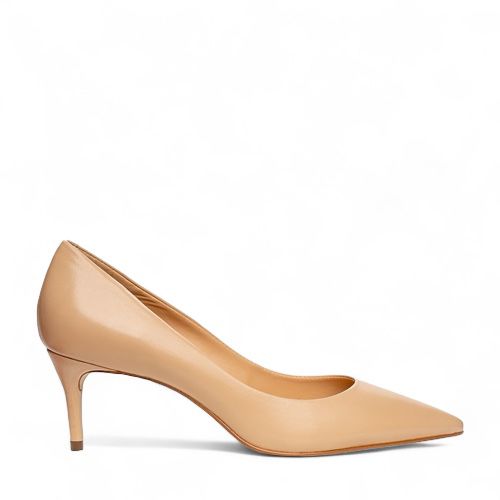 Carrano - Scarpin Valentina Salto fino medio Couro Bege   Crema 439012 Cab0144