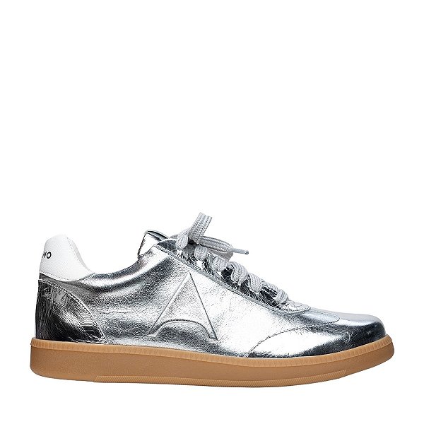 Carrano - Tenis Slim Icon Spechio Metalizado Silver