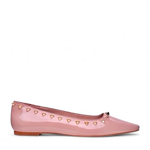 Carrano - Sapatilha Tachas Couro Verniz Rose