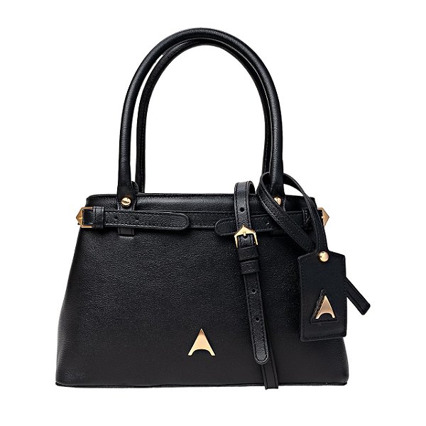 Carrano - Bolsa Tote Ferla Media Couro Preto