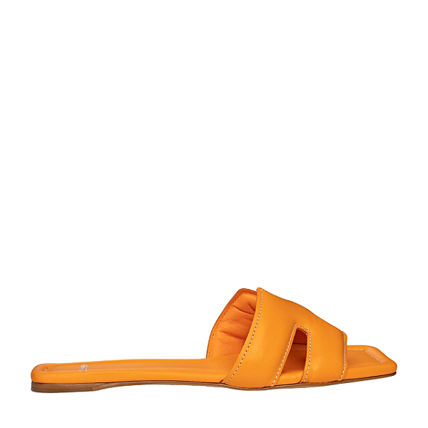 Carrano - Flat H Couro Tangerina
