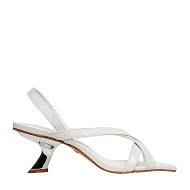 Carrano - Sandalia Curve Salto Space Couro Verniz Branco