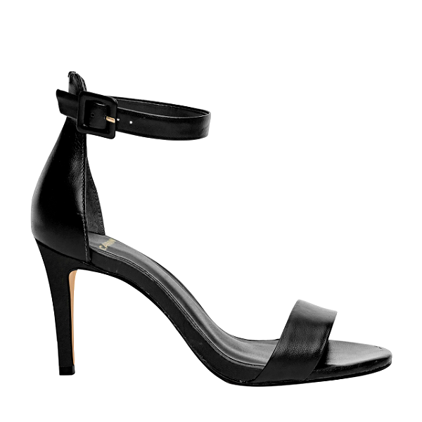 Carrano - Sandalia Fancy Salto Fino Couro Preto