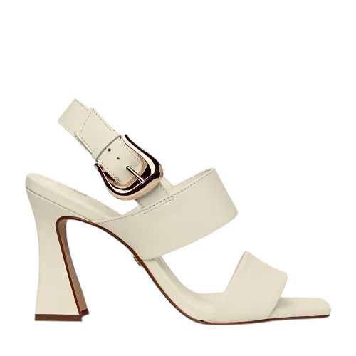 Carrano - Sandalia Maxi Tiras Salto Wave Couro Lait