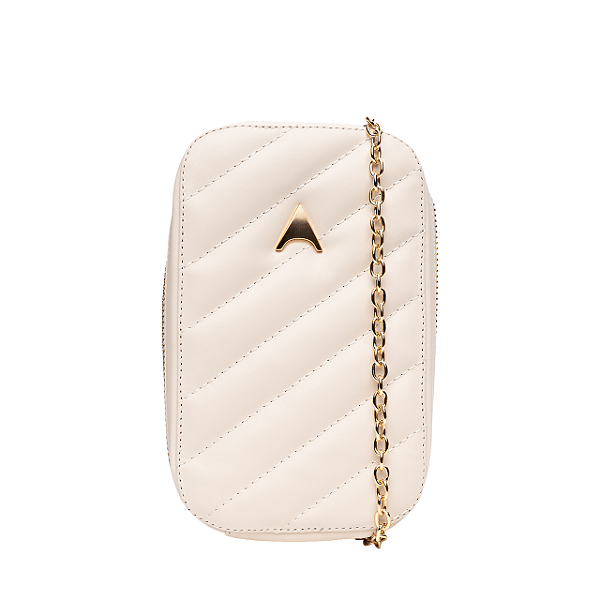 Carrano - Bolsa Porta Celular Liza Couro Lait
