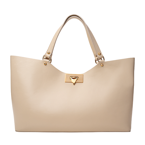 Carrano - Bolsa Shopping Adele Grande Couro Off White Lait