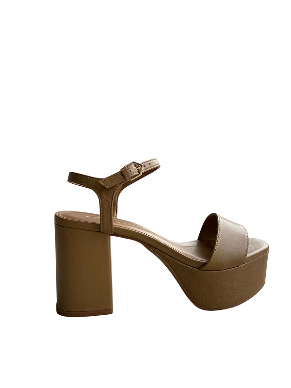 Carrano - Sandalia Plataforma Classic Couro Honey