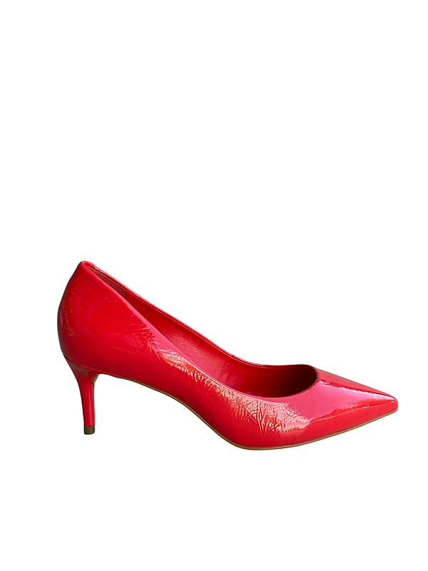 Carrano - Scarpin Beatriz Salto Fino Couro Verniz Vermelho