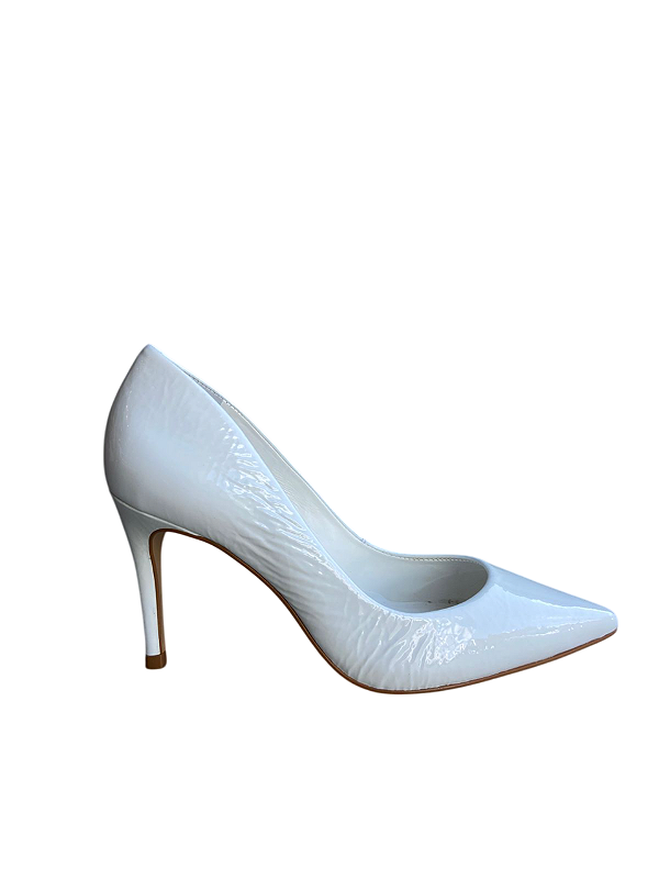 Carrano - Scarpin Beatriz Salto Fino Couro Verniz Branco