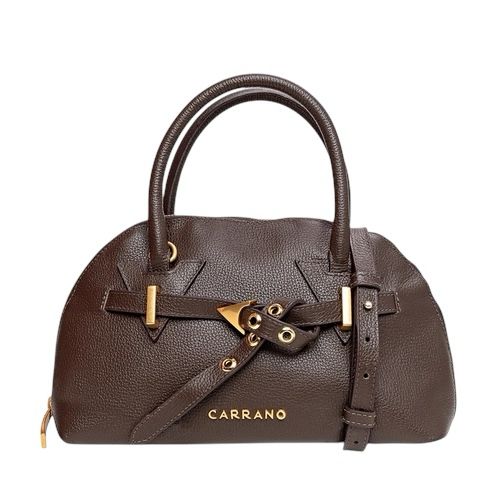 Carrano - Bolsa Victoria Tote Minimal Média Couro Marrom Dark Brown