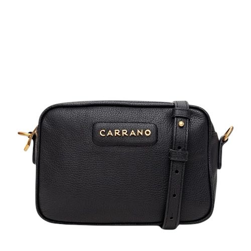 Carrano - Bolsa Becca Tiracolo Minimal Pequena  Couro Preto