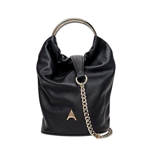 Carrano - Bolsa Lizzie Bucket Glam Pequena Couro Preto