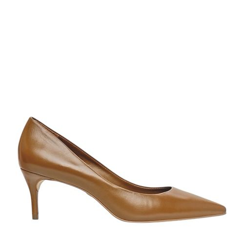 Carrano - Scarpin Valentina Salto Fino Médio Couro Marrom Honey