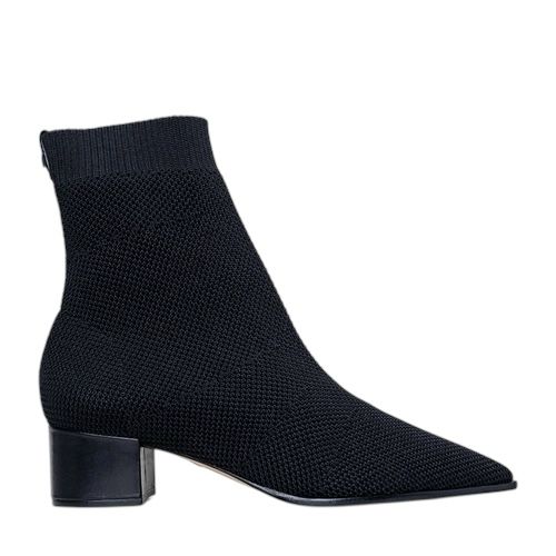 Carrano - Bota Meia Salto Bloco Knit Preto