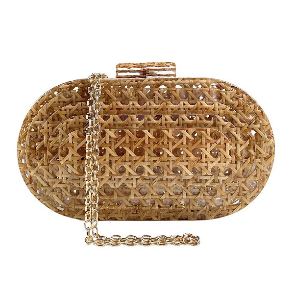 Seu Sapato - Bolsa Clutch Palha Oval