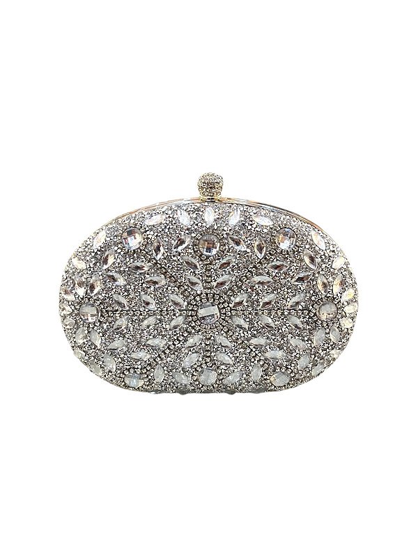 Seu Sapato - Bolsa Clutch Festa Pedras Silver