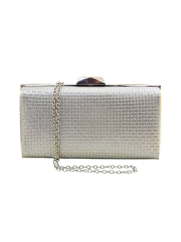 Seu Sapato - Bolsa Clutch retangular Prata