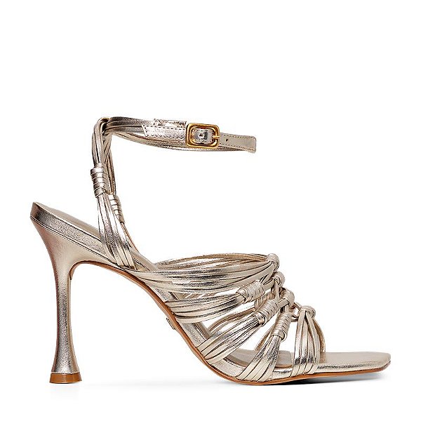 Carrano - Sandalia Couro Metal Soft Champagne