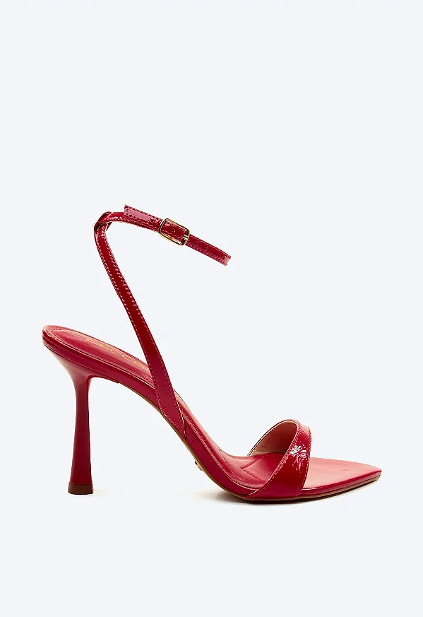 Cecconello - Sandalia Couro Verniz Vermelho