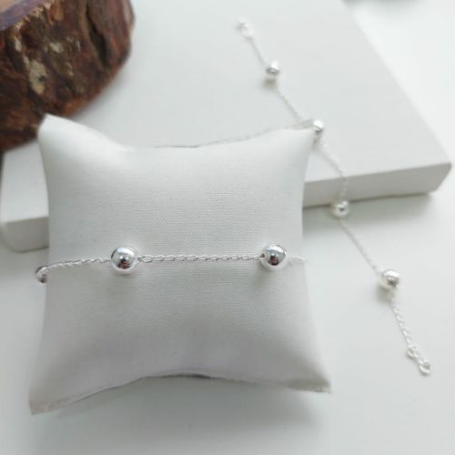 PULSEIRA  FEMININA FOUR BALL PRATA 925