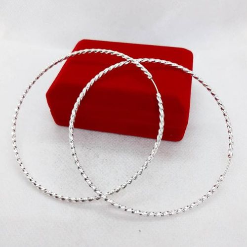 ARGOLA ARO TORCIDO 8,3CM PRATA 925