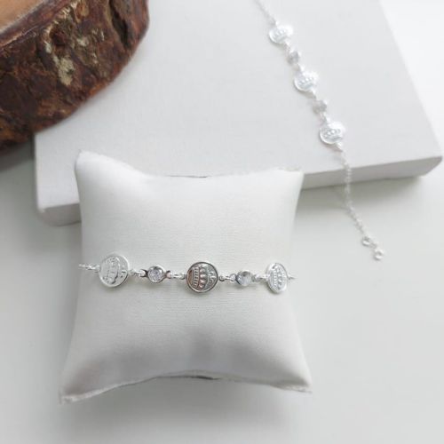 PULSEIRA FEMININA FLAY COROA ZIRCONIA PRATA 925