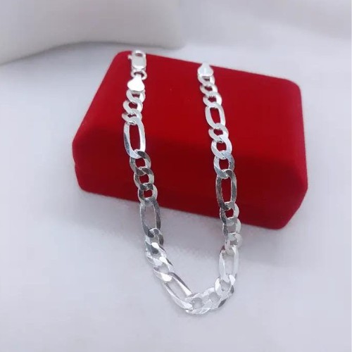 PULSEIRA ITALIANA MASCULINA 3X1 9GR 7MM 21CM PRATA 925