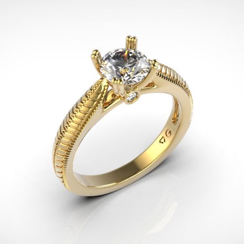 NOVO SOLITÁRIO ANEL GPRATAS EM OURO 18K