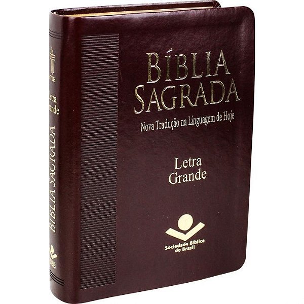 Bíblia Sagrada Letra Grande Couro Sintético Marrom (NTLH)