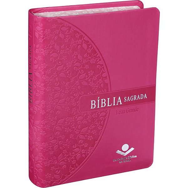 Bíblia Sagrada ARA Letra Grande - Rosa Pink Florida