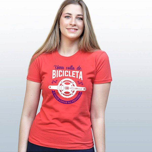 T-shirt Feminina Mais Bike – Uma Volta de Bicicleta