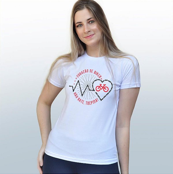 T-shirt Feminina Mais Bike – Coração de Biker