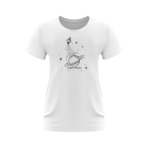 T-shirt Feminina Astron - Foguete Saturno